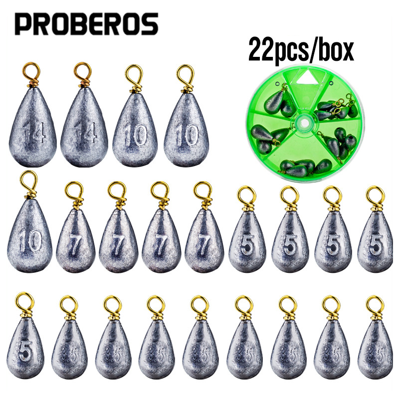 Tackle Box - 22 piezas/caja Plomos de pesca en