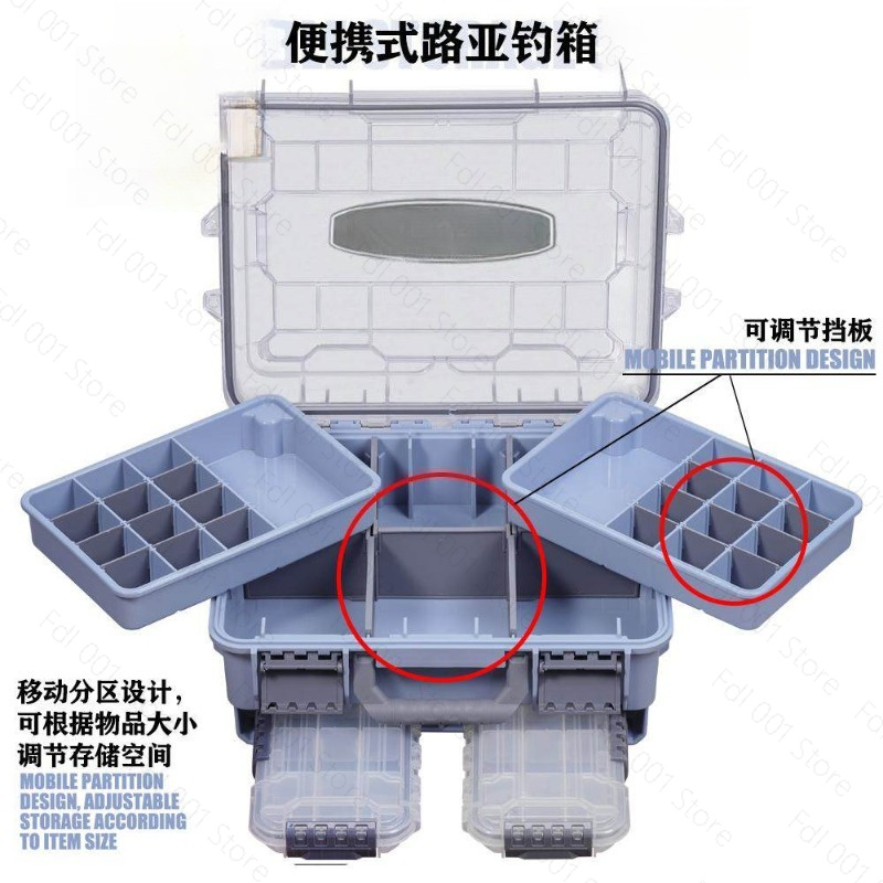 Tackle Box - Caja de Pesca de Gran Capacidad,