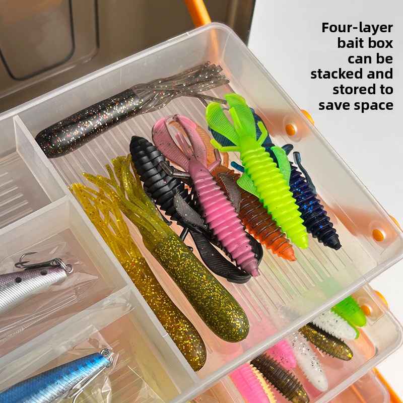 Caja de aparejos naranja con j - Tackle Box reseña y precio